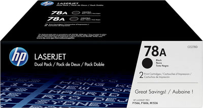 HP 78A Black Dual Pack Tonerkartusche für Laserdrucker