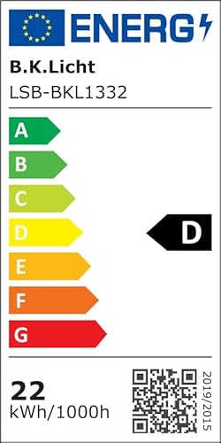 B.K.Licht - Deckenlampe mit indirektem Licht, ultraflach, neutralweisse Lichtfarbe, LED Panel, LED D