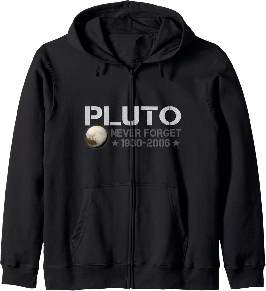 Never Forget Pluto 1930 - 2006 Vergessen Sie nie Pluto Kapuzenjacke