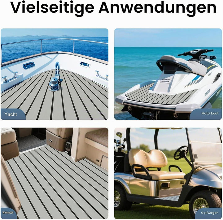 240cm x 90cm x 6mm Eva-Schaum Deckbeschläge für Boote Yacht Marine Bodenbelag Rutschfester Teppich M