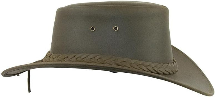 Black Jungle Calgary Lederhut Cowboyhut Australienhut Hut (Khaki, S)