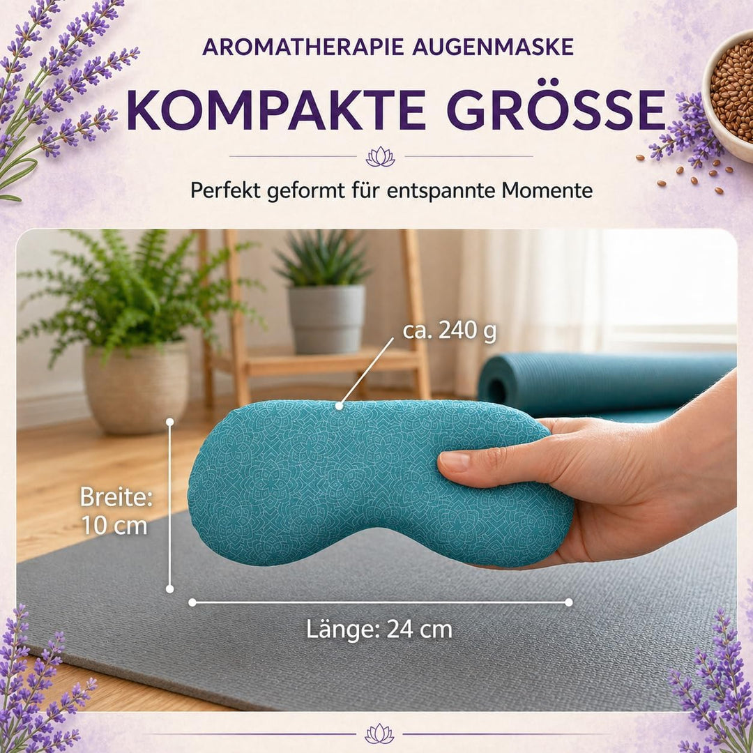 Augenkissen mit Leinsamen &amp; Lavendel Füllung I Waschbarer Baumwollbezug I Augenmaske zur Entspannung