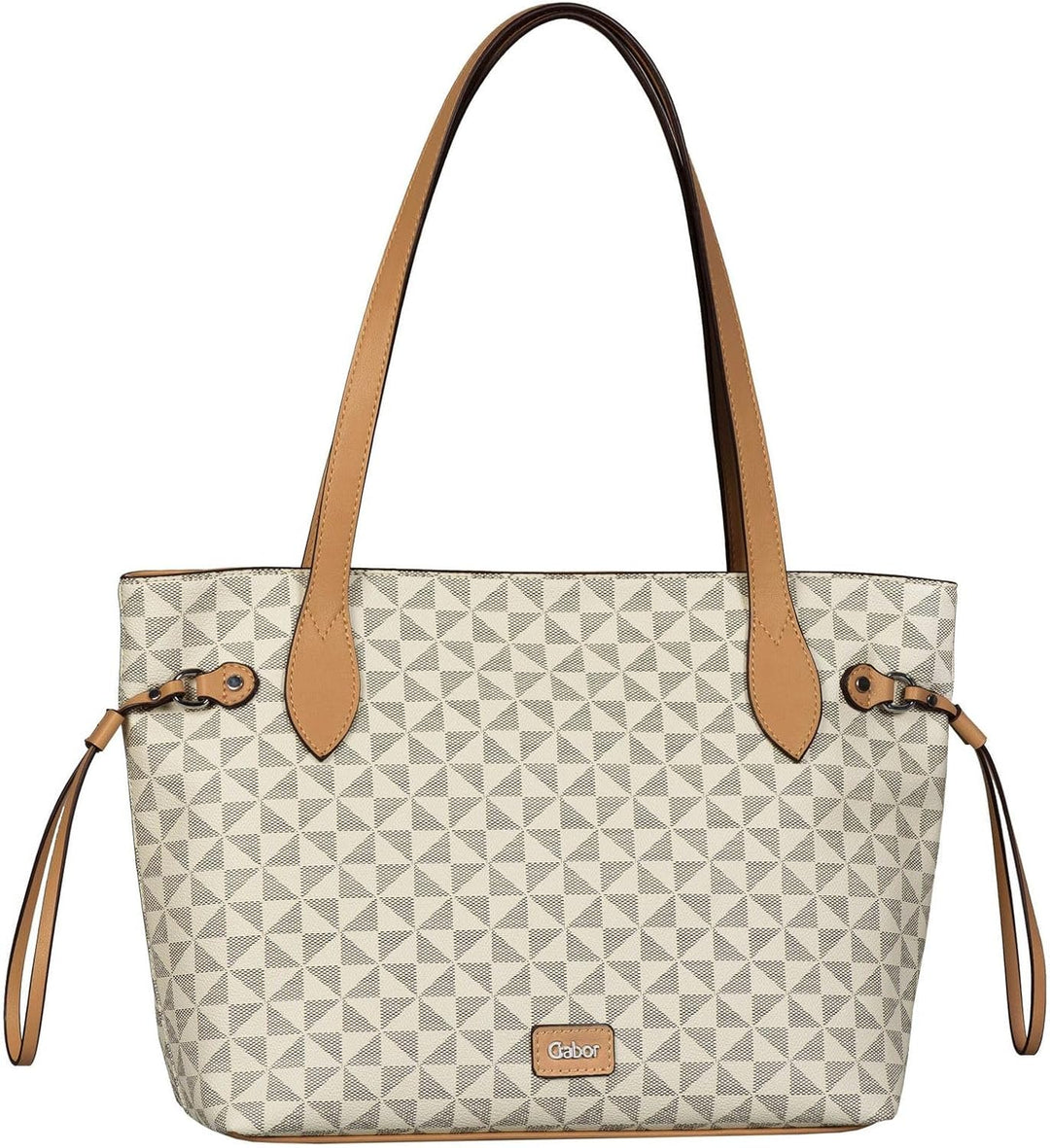 Gabor bags Barina Damen Shopper Umhängetasche Reissverschluss Mixed White, Mixed White