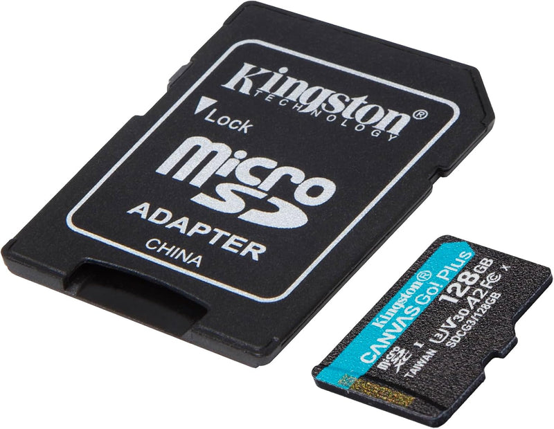 Kingston Canvas Go! Plus microSD Speicherkarte Klasse 10, UHS-I 128GB microSDXC 170R A2 U3 V30 Speic