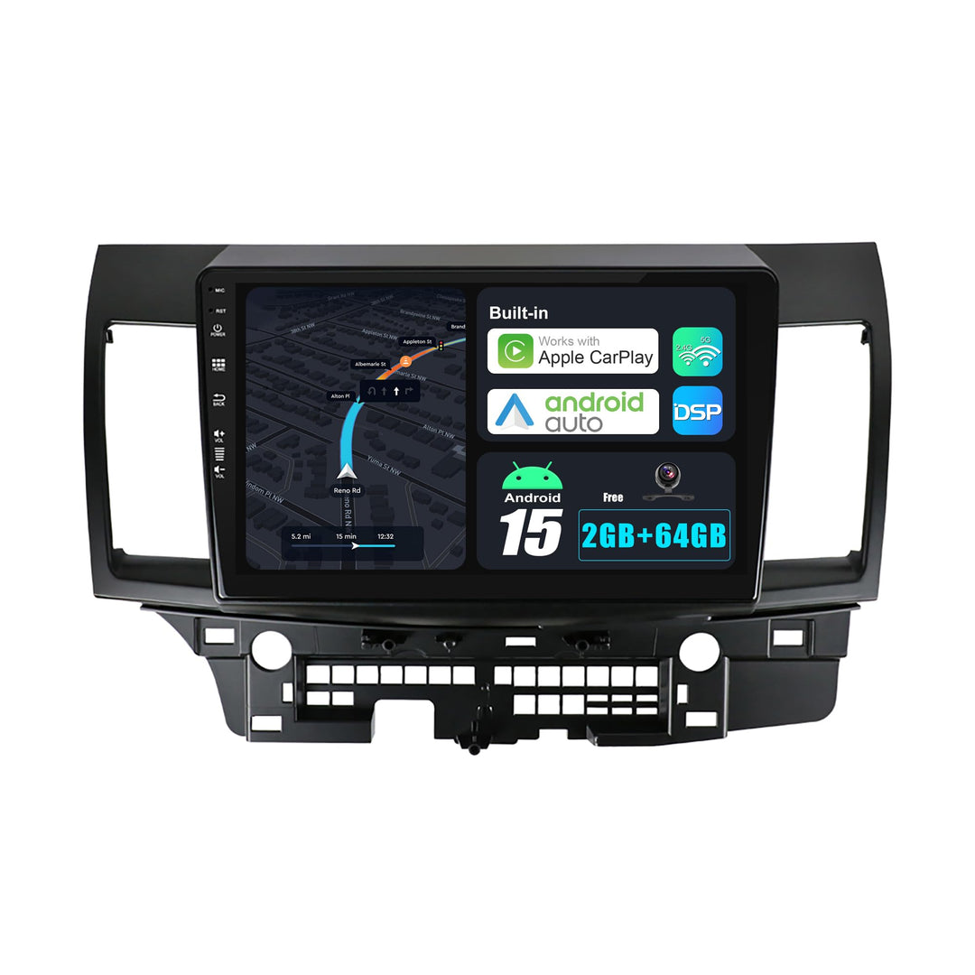 JOYX Android 15 Autoradio Passt für Mitsubishi Lancer (2010-2016) - GPS 2 Din - Rückfahrkamera KOSTE