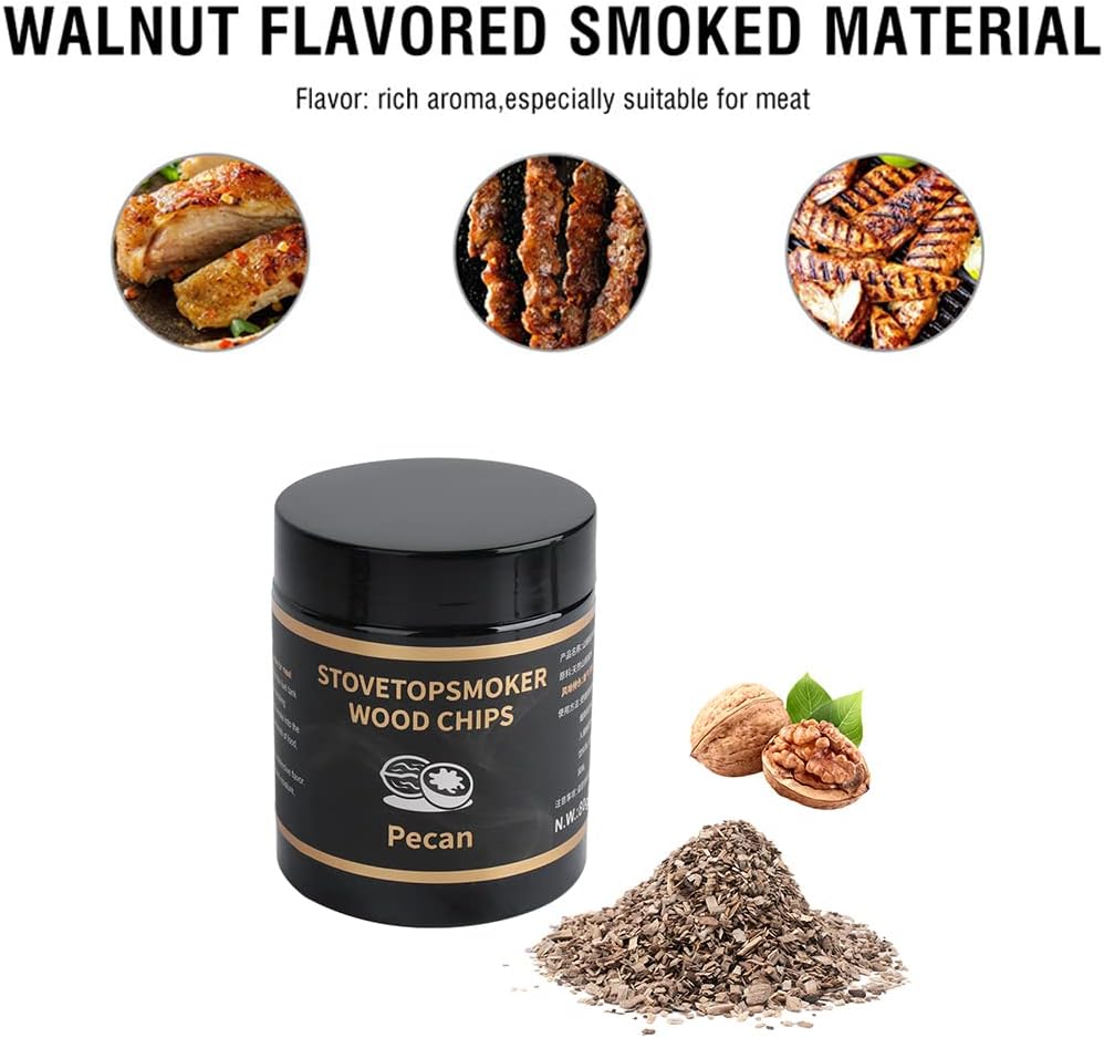 BORUIT Räucherchips aus Holz 90g,100% Alles natürlich Aroma Räucherholz Chips,hohe Qualität Äpfel/Ki