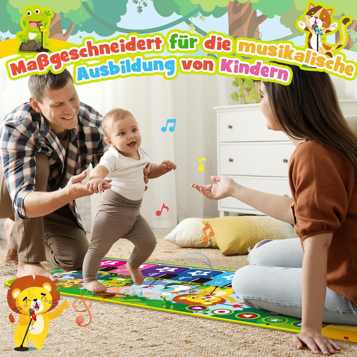 Klaviermatte Spielzeug Ab 1 2 3 Jahre Junge Mädchen, Dromlag Kinderspielzeug 1 2 3 Jahre Baby Spielz