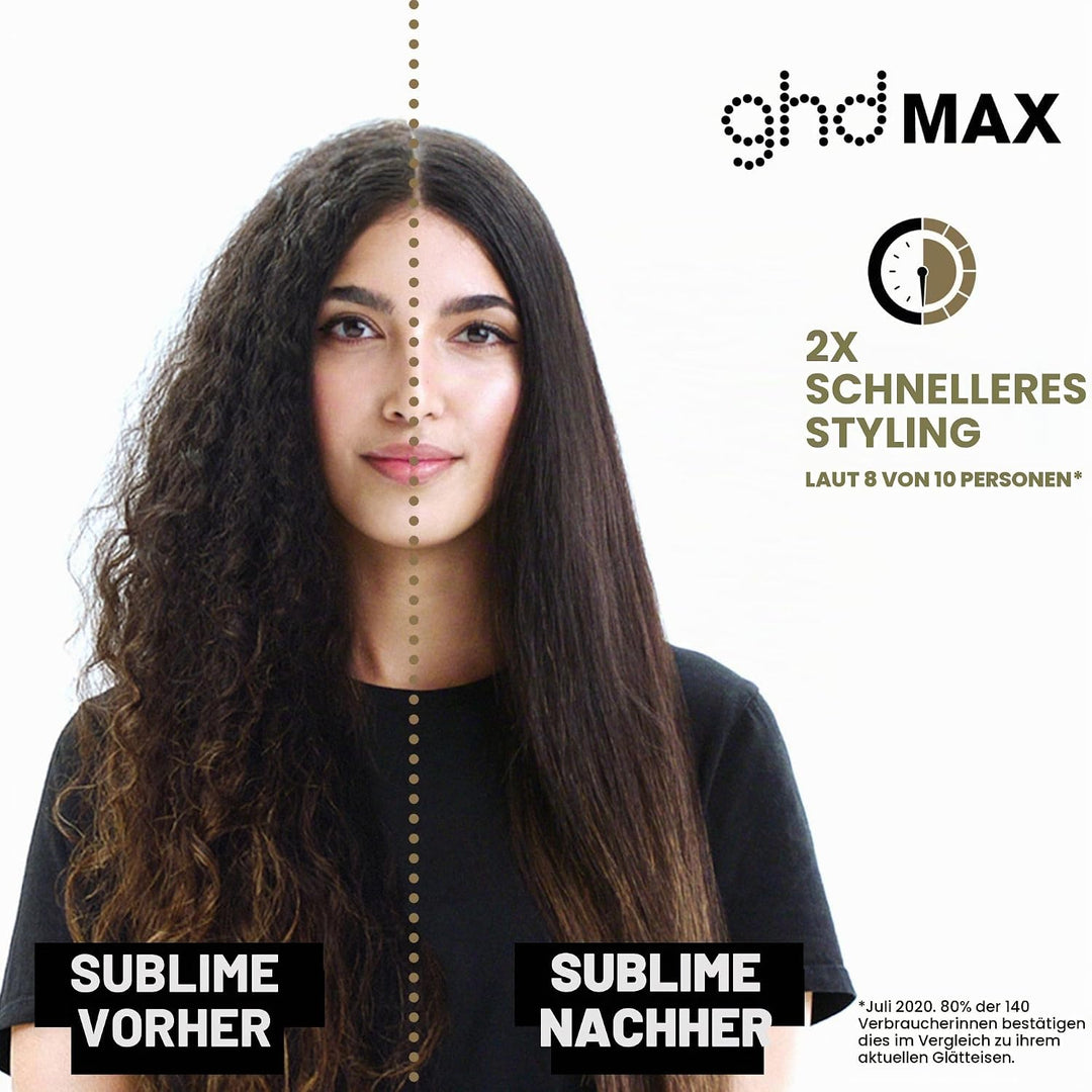 ghd max - professioneller Haarglätter mit breiten Platten für langes, dickes oder lockiges Haar, glä