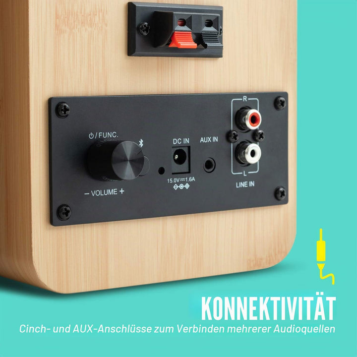 Jam Bluetooth Bookshelf Speakers - Kompaktes, netzbetriebenes Doppellautsprechersystem, Aux-in-Funkt