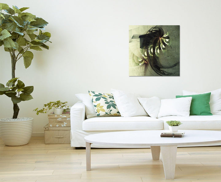Paul Sinus Art Kunstdruck Abstrakt406_60x60cm Leinwandbild - Drehmomente - Spirale XXL fertig auf Ke