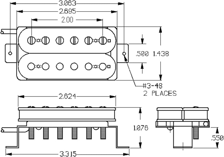 Seymour Duncan SH-1B Humbucker 59 Model Tonabnehmer für E-Gitarre Schwarz
