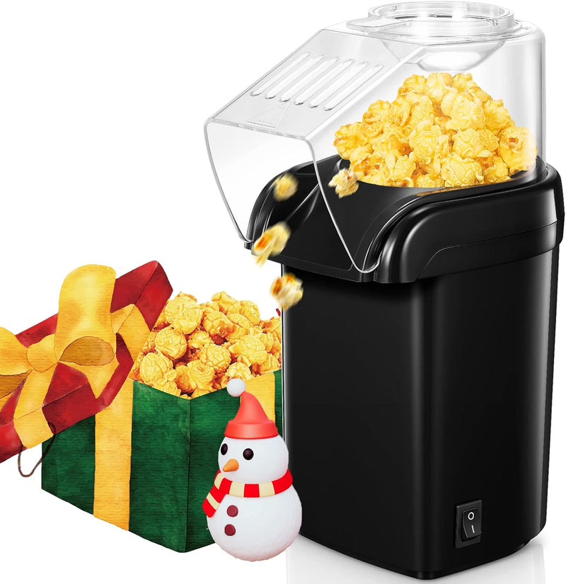 HeissLuft Popcornmaschine,1200W Selbstgemachte Popcorn Maker,Schnelles Popcorn In 2 Minuten,Fett- Un