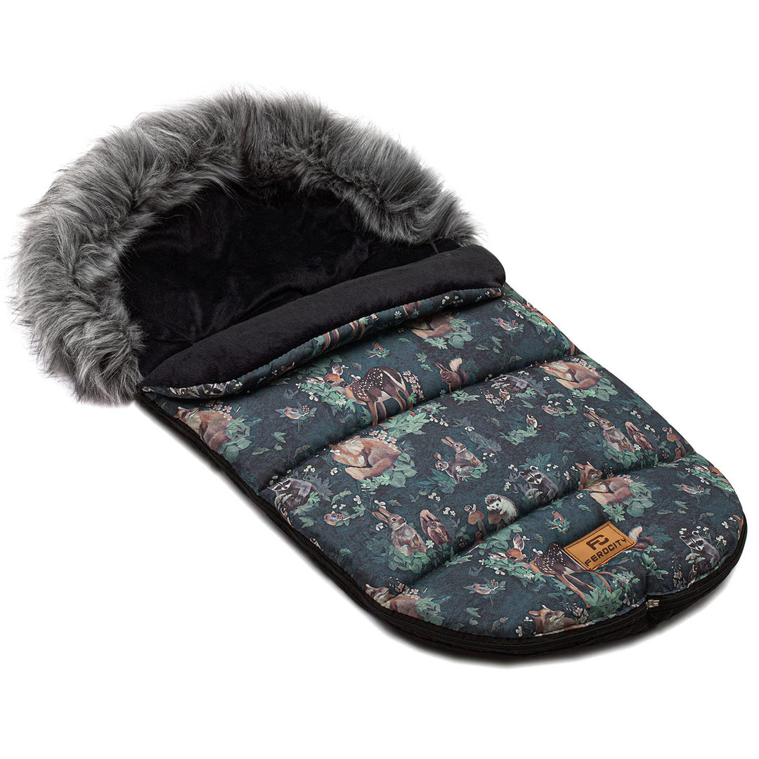 BabyFusssack Minky WinterFusssack und Handmuff SET für Kinderwagen Masse 85 cm für Buggy Mit Fell Ka