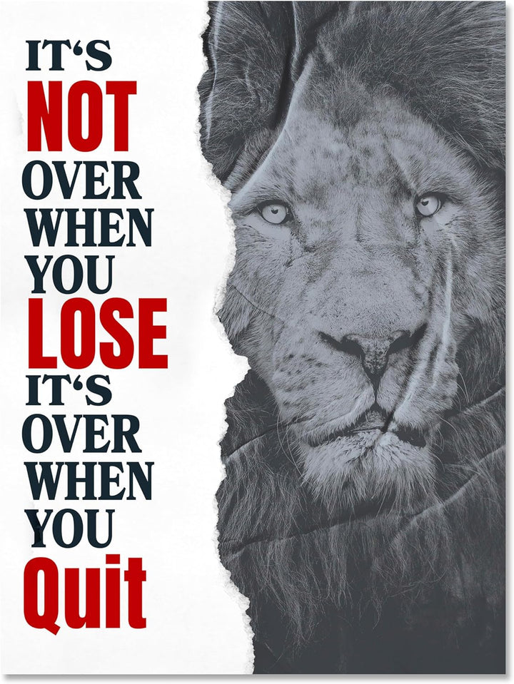 wandmotiv24 Leinwandbild Motivation, 80x60cm, Hochformat, It's not Over, Deko, Bilder auf Leinwand,