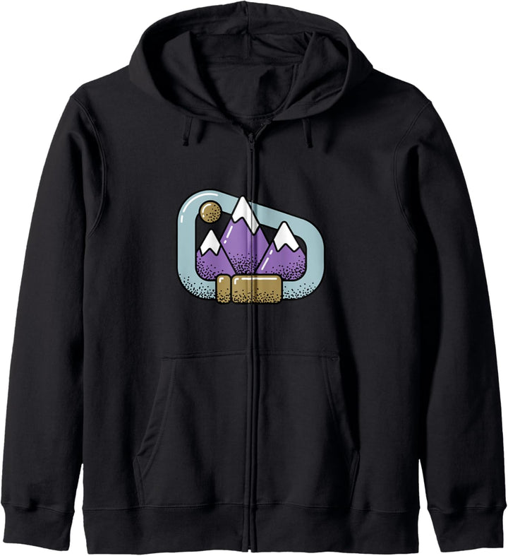 Klettern Design mit Bergen für Kletterer und Kletterinnen Kapuzenjacke
