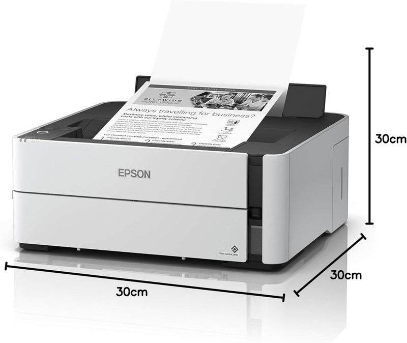 Epson EcoTank ET-M1170 nachfüllbarer Schwarzweissdrucker (Singlefunction, DIN A4, Duplex, Wi-Fi, USB