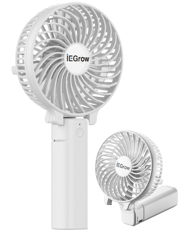 iEGrow Handventilator Tragbarer Mini Ventilatoren USB Wiederaufladbarer [2-9 Betriebsstunden] 3 Gesc