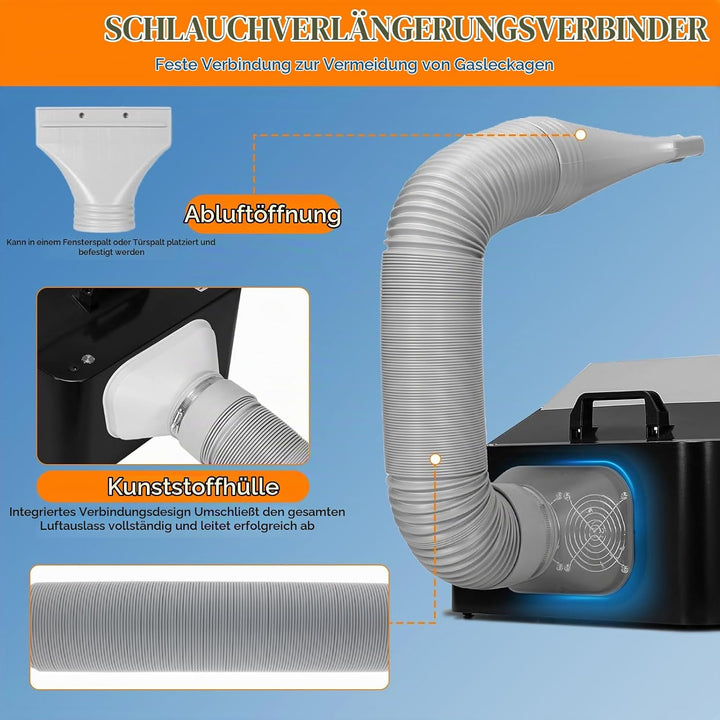 Airbrush Kabine Absauganlage 5.2m³/min, Klappbare Lackierkabine mit LED, Entlüftungsschlauch, Doppel