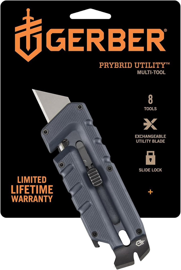 Gerber Multi-Tool mit 8 Funktionen, Prybrid-Utility, Multifunktionswerkzeug mit Cuttermesser, Breche