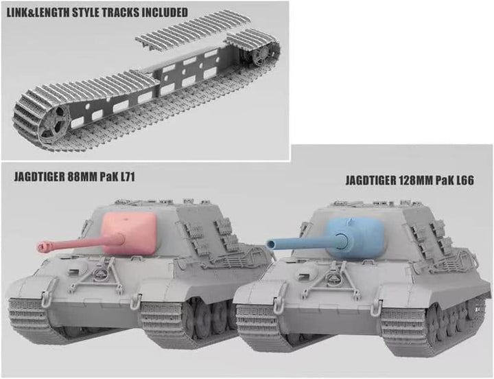 Takom TAK8008 8008 1:35 Jagdtiger 128mm PaK L66 / 88mm PaK L71 - 2-in-1 - Massstab 1:35 - Modellbau