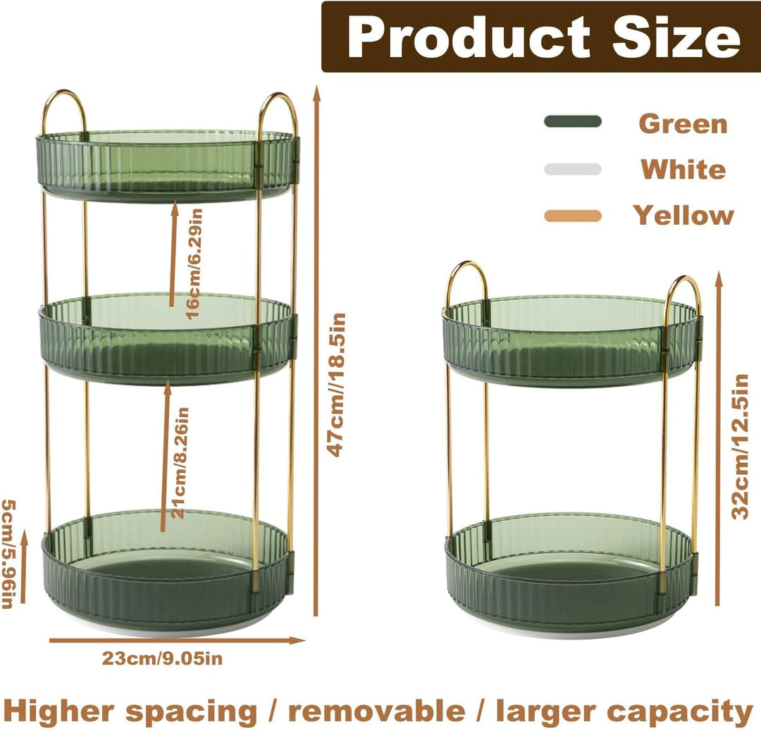 Make Up Organizer 360° Drehbar Schminktisch Organizer Kosmetik Organizer für Kosmetik Skincare Parfü