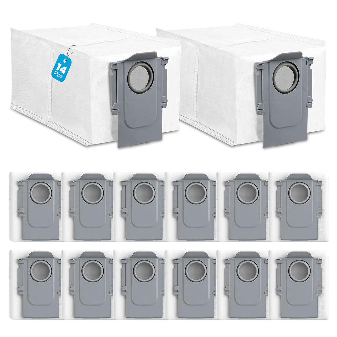 14 Stück Staubbeutel für Roborock S8 MaxV Ultra/Qrevo/Qrevo Pro/Saros 10R/Saros 10/QV35A/Qrevo S/Qre
