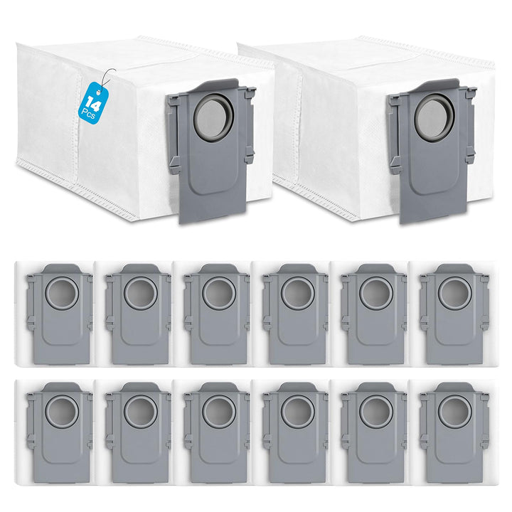 14 Stück Staubbeutel für Roborock S8 MaxV Ultra/Qrevo/Qrevo Pro/Saros 10R/Saros 10/QV35A/Qrevo S/Qre