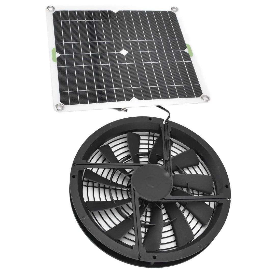VBESTLIFE Solarpanel-Lüfter, 3000 U/min, wasserdichter Gewächshausventilator, mit Metallschutzgitter