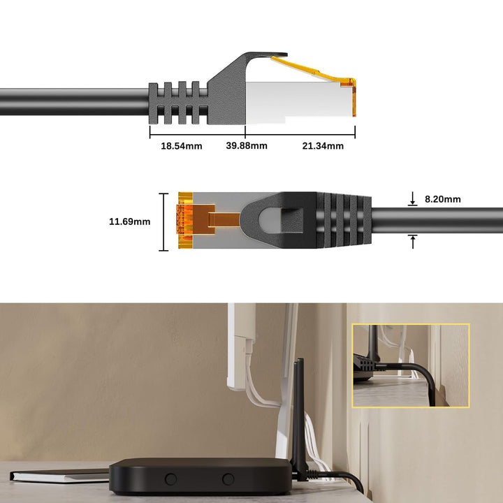 iwillink 20x 0,25M Patchkabel CAT 7, Lan Kabel Kurz(10Gbps, S/FTP PIMF Schirmung, Kupfer), Kompatibe
