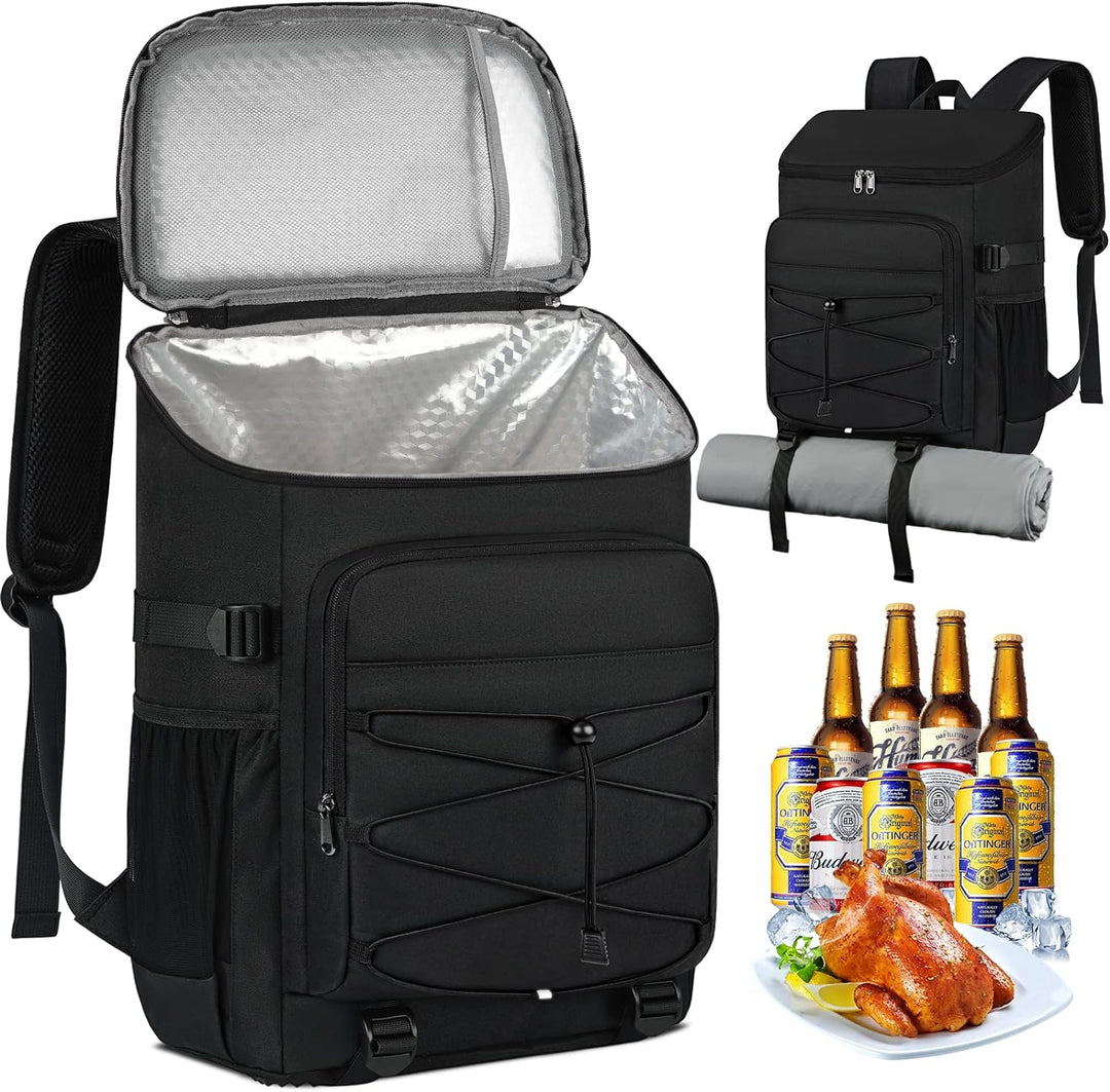 NUBILY Kühlrucksack 30L Wasserdichten Kühltasche Rucksack Gross Isolierte Kühltasche Thermo Lunchtas