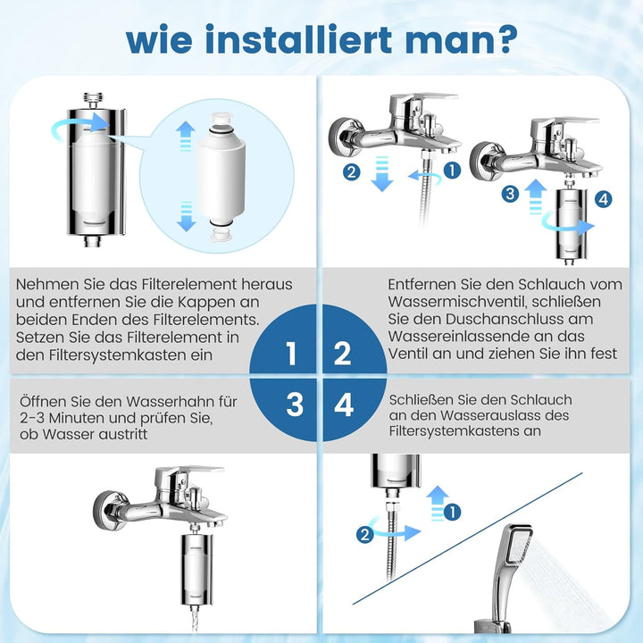 Wasser-Duschfilterkartusche Kompatibel mit Philips Water - Inline-Duschfilter, AWP175 Duschfilter Ko