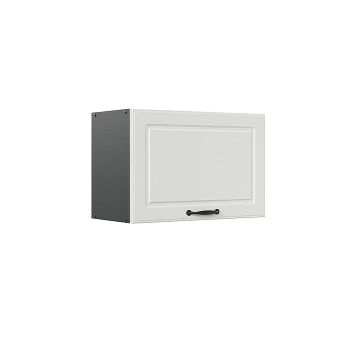 Vicco Hängeschrank R-Line, hängender Küchenschrank, Weiss Landhaus/Anthrazit, 60 cm Flach Weiss Land