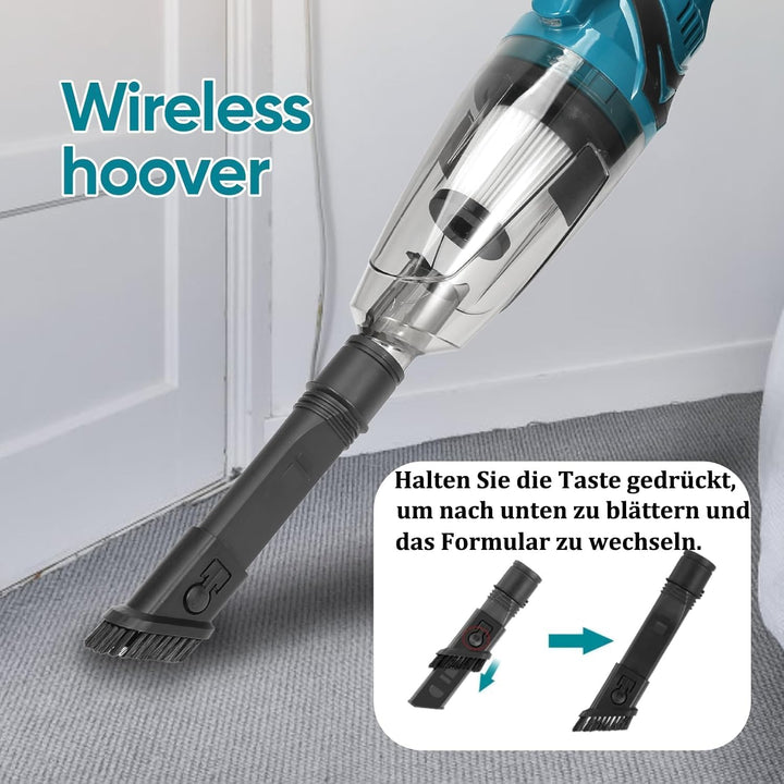 Akku-Staubsauger für Makita 18V Akkus,10000Pa Kabelloser Handstaubsauger Blau, Blau