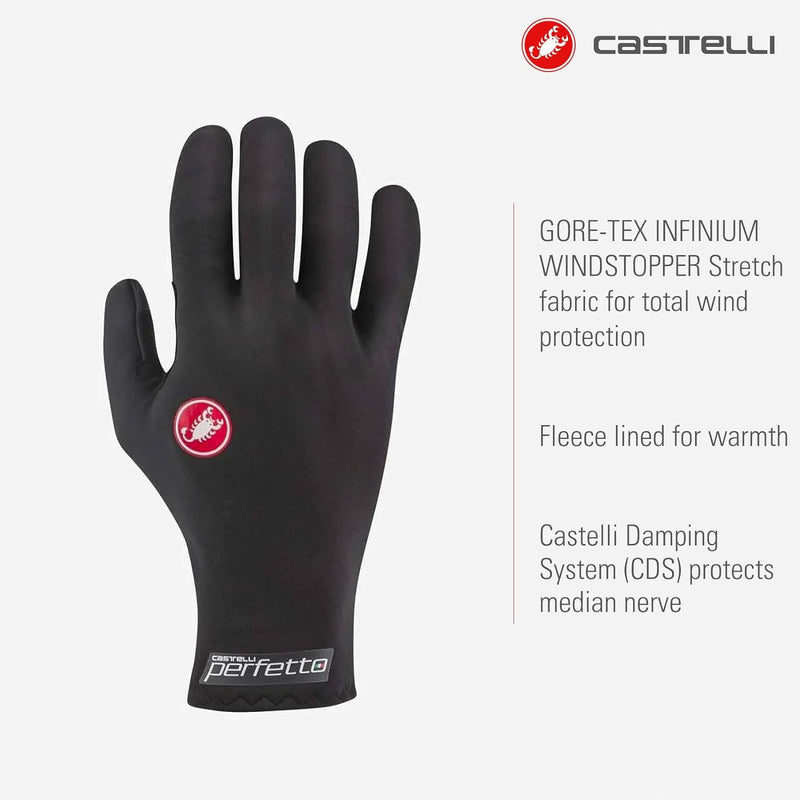 CASTELLI Handschuhe PERFEKT ROS SCHWARZ 4519519-010 M, M