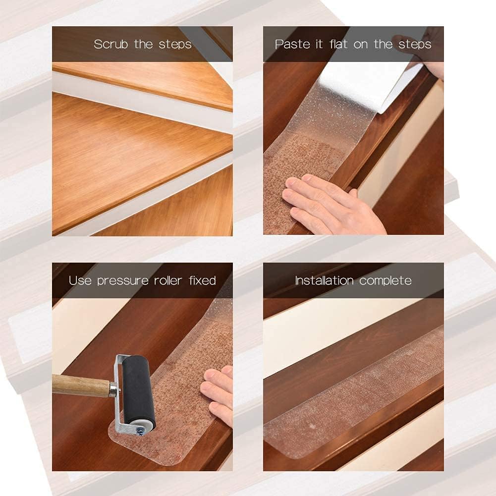 Morwealth 15 Stück Antirutschstreifen Treppe Set, Anti Rutsch Treppe Anti-Rutsch Stuffen,Antirutsch