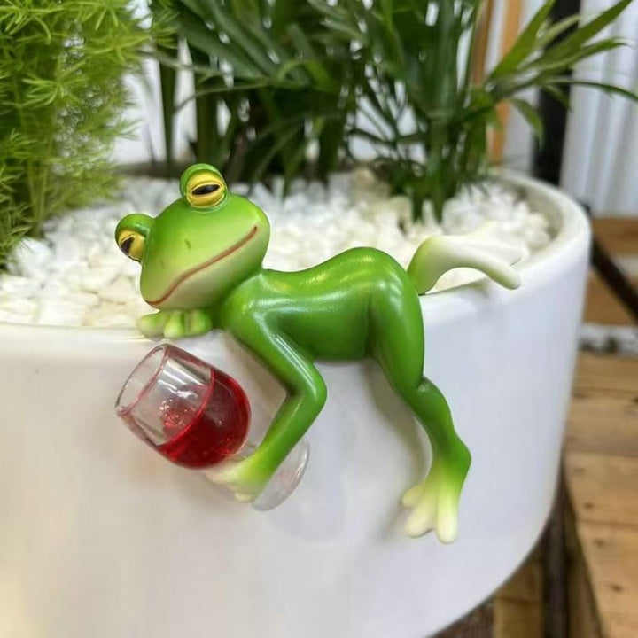 Mini-Frosch Topfpflanzen Dekorationen, lustige Garten Dekoration, Outdoor-Geschenke, Frauen Frosch S