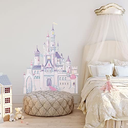 Room Mates 54548 Riesenwandsticker "Disney Prinzessinnen - Prinzessinnenschloss", mehrfarbig, Prinze