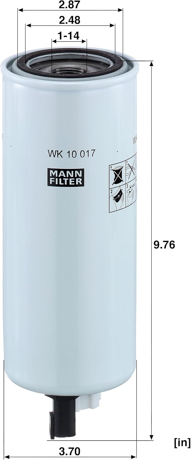 MANN-FILTER WK 10 017 x Kraftstofffilter Satz mit Dichtung / Dichtungssatz Kraftstofffilter – Für Nu