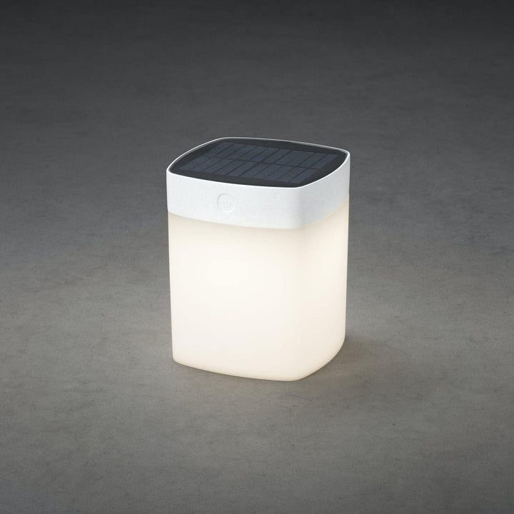 Assisi Solar Leuchte, Kunststoff, weiss, opales Acrylglas