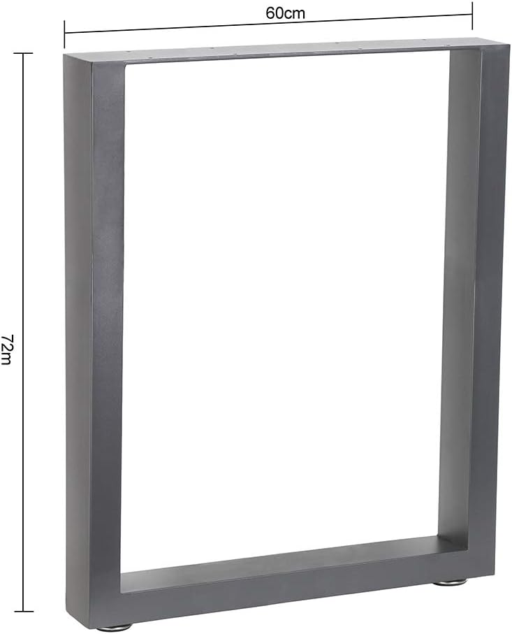 Melko 2X Tischkufen aus Vierkantprofilen 80x40 mm Tischuntergestell 60 x 72 cm Tischbeine inkl. Bode