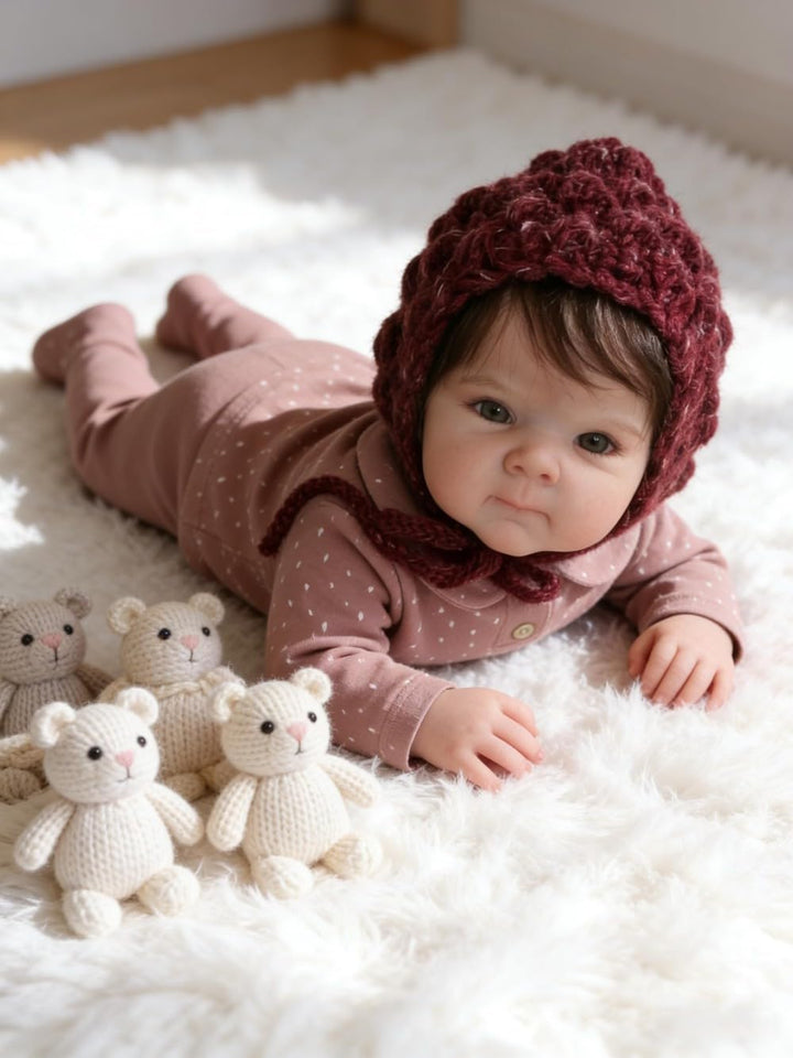 Zero pam lebensechte Silikon Reborn-Baby-Puppen Mädchen 45 cm realistische Neugeborene Babypuppen An