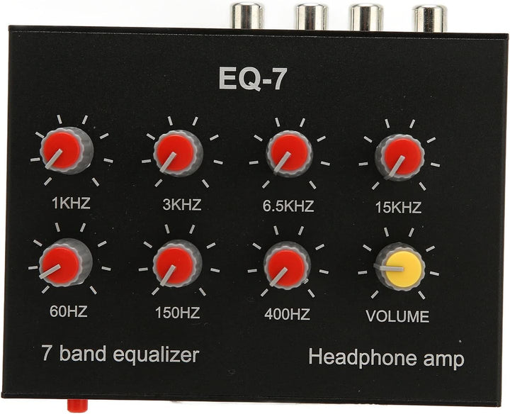 Cuifati 7-Band-Sound-Equalizer, Zweikanal-Digital-Equalizer mit Hoher Basseinstellung, Car-Audio-Gra