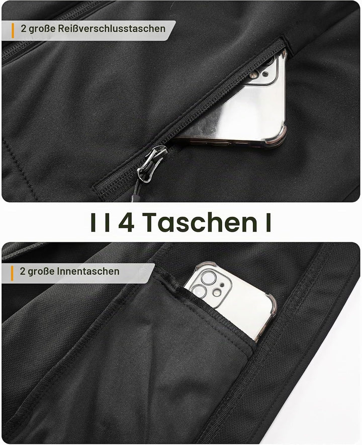 33,000ft Damen Softshelljacke Wasserdichte Winddichte Funktionsjacke Atmungsaktive Übergangsjacke Le