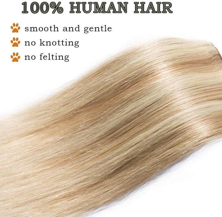 SEGO Extensions Clip in Echthaar 8 Pcs Remy Haarverlängerung Natürliche Haarteil glatt 100% Menschli