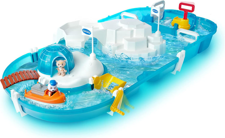 AquaPlay - Polar - Wasserbahn mit Eisberg, Stausee und Rampe für einen Wasserfall, inklusive Spielfi
