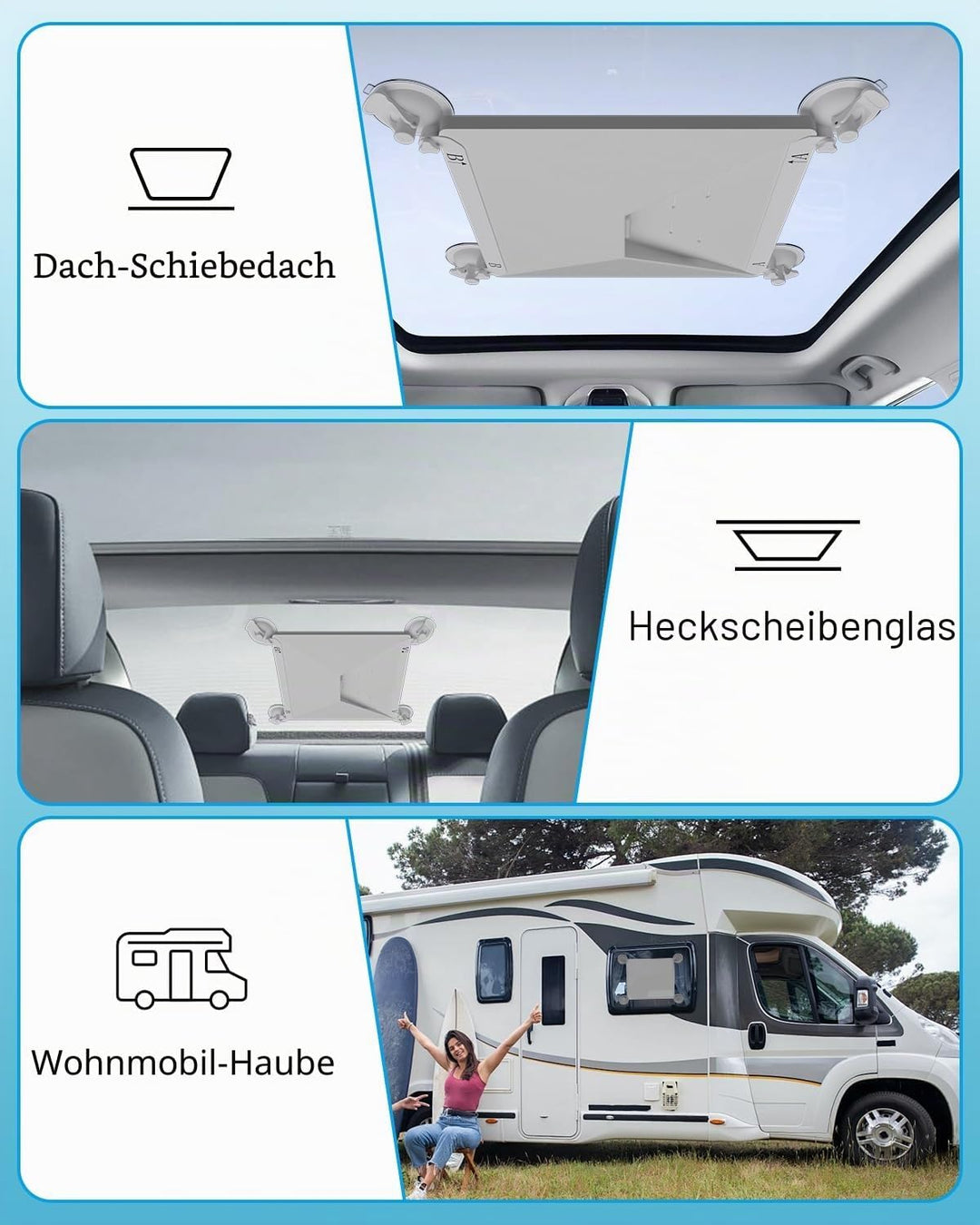 Mwin Starlink Mini-Autohalterung – Langlebige Starlink Mini Zubehör Saugnapfhalterung – Starkes Saug