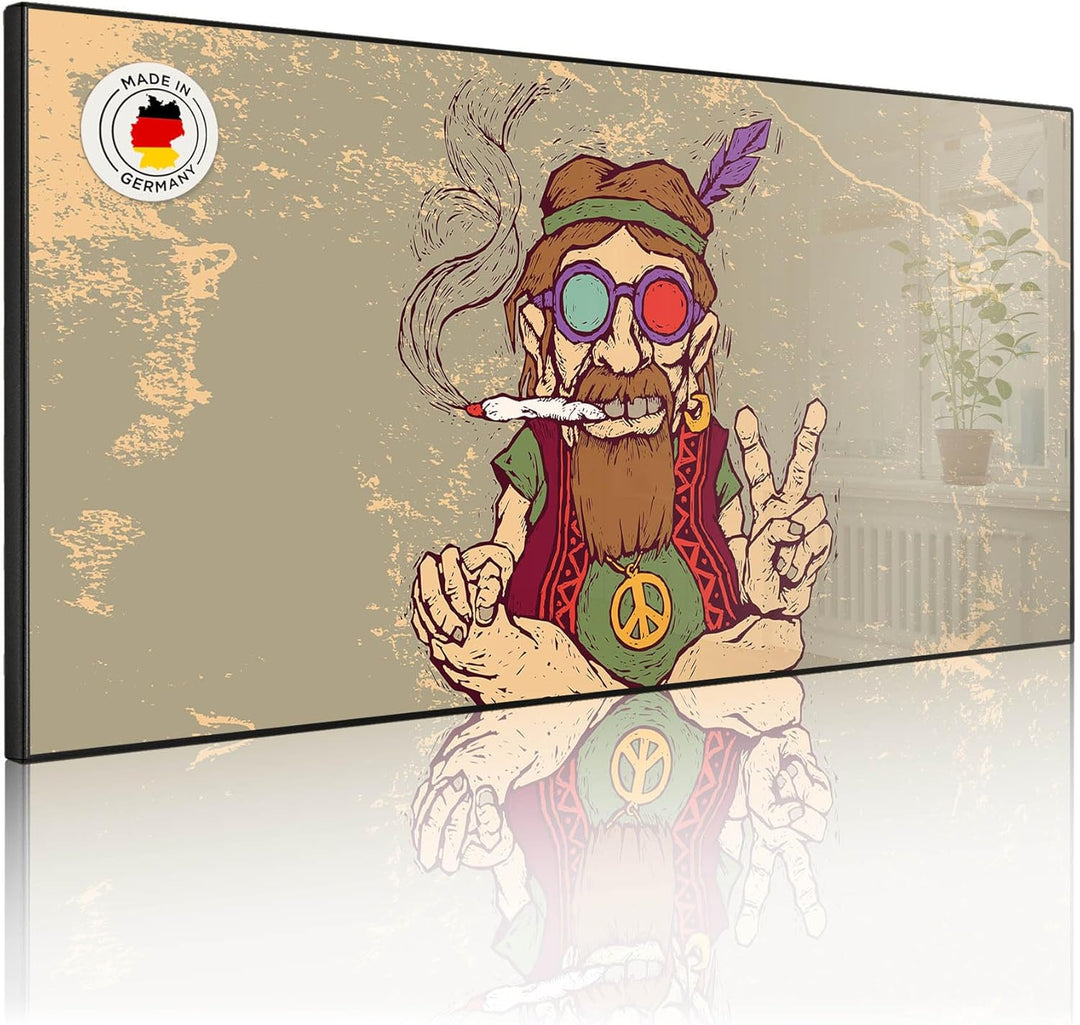 banjado Magnettafel schwarz 78 x 37cm / Magnetwand Metall/Magnetpinnwand als Memoboard/Pinnwand Magn