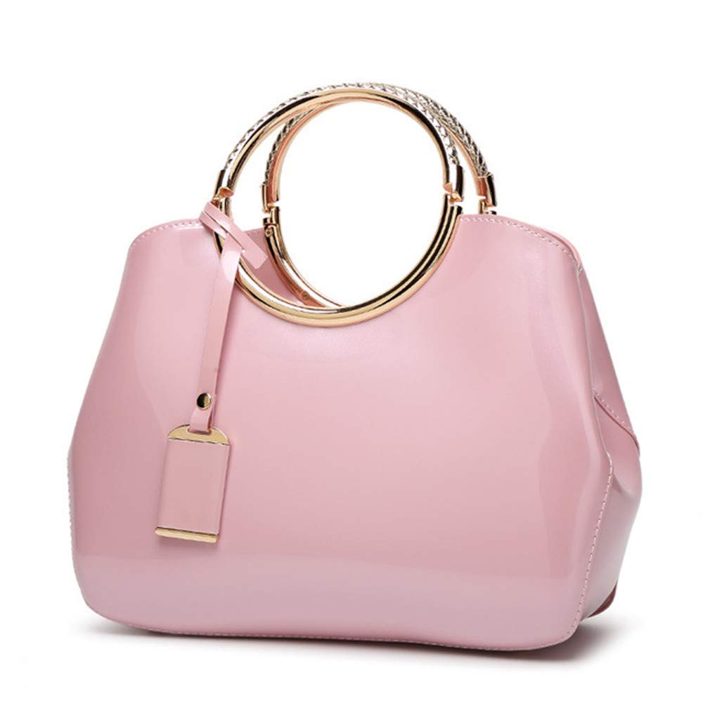 AlwaySky Damen Handtaschen, Damen Top Griff Taschen, Lackleder stilvolle Tote Schultertasche Handtas