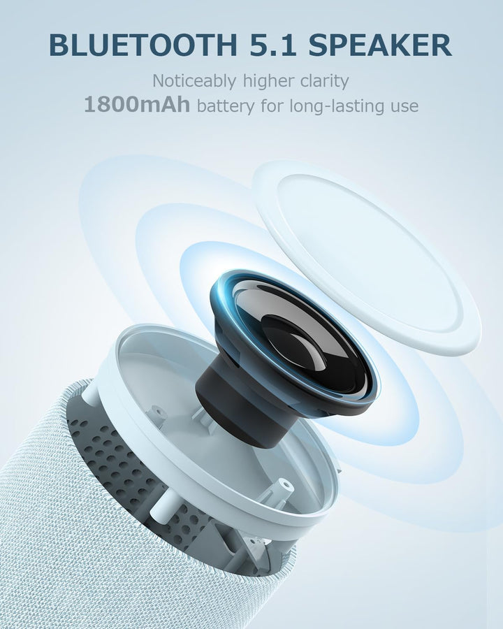 COLSUR Bluetooth Lautsprecher, Mag-Safe Kabelloses Ladegerät, Bluetooth Lautsprecher mit Nachtlicht,