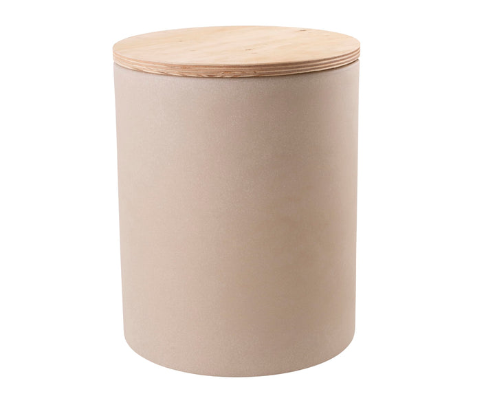 8 seasons design Beistelltisch Garten Solar 45 cm, Shining Drum (sand), LED warmweiss, Dämmerungssen
